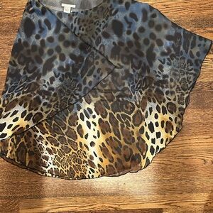 Alberto Makali Animal Print Sheer Top